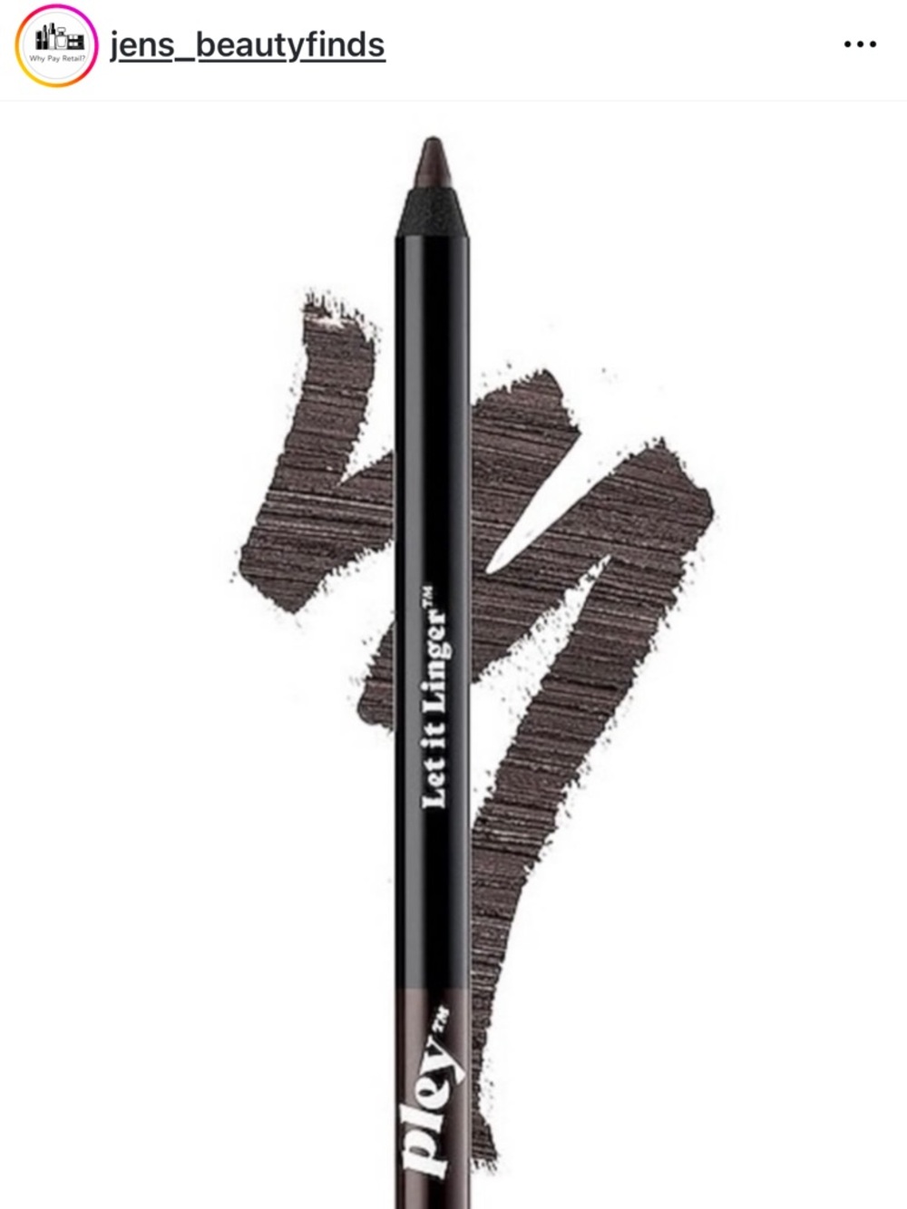 (1) Pley Let it Linger Eyeliner in Firewood Color - NIB